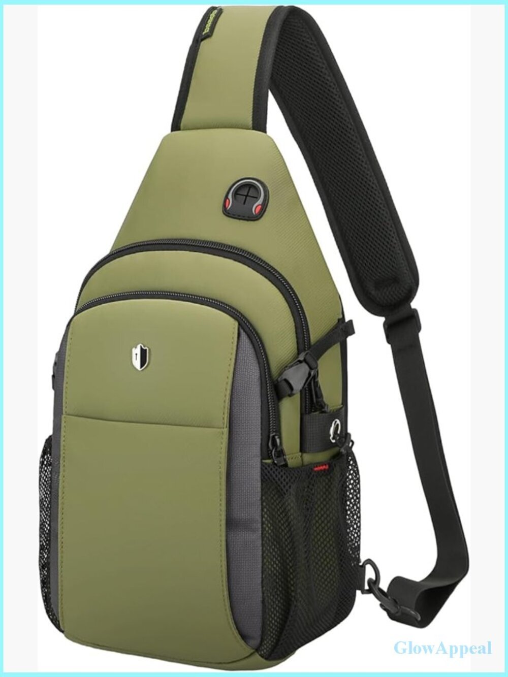 Anti-Theft Sling Bag Crossbody Backpack Water Bottle Pocket Travel Hiking